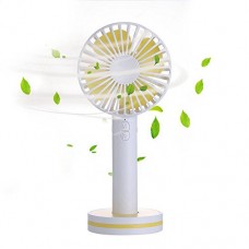 AUSXINX 2018 New Mini USB Fan Hand-held Fan Portable Rechargeable Fan Personal Table Cooling Fan Adjustable 3 Speeds 2000mAh with Magnetic Mirror Base for Home Office and Travel. (White) - B07FD35Q1C